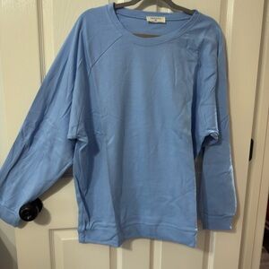 Zenana Outfitters Sky Blue Raglan Long Sleeve Top